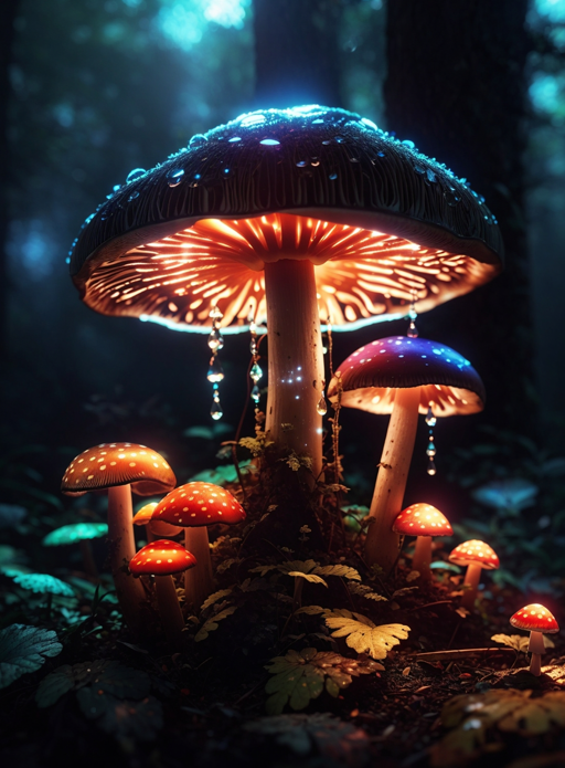 Fluorescent Mushroom Dreams